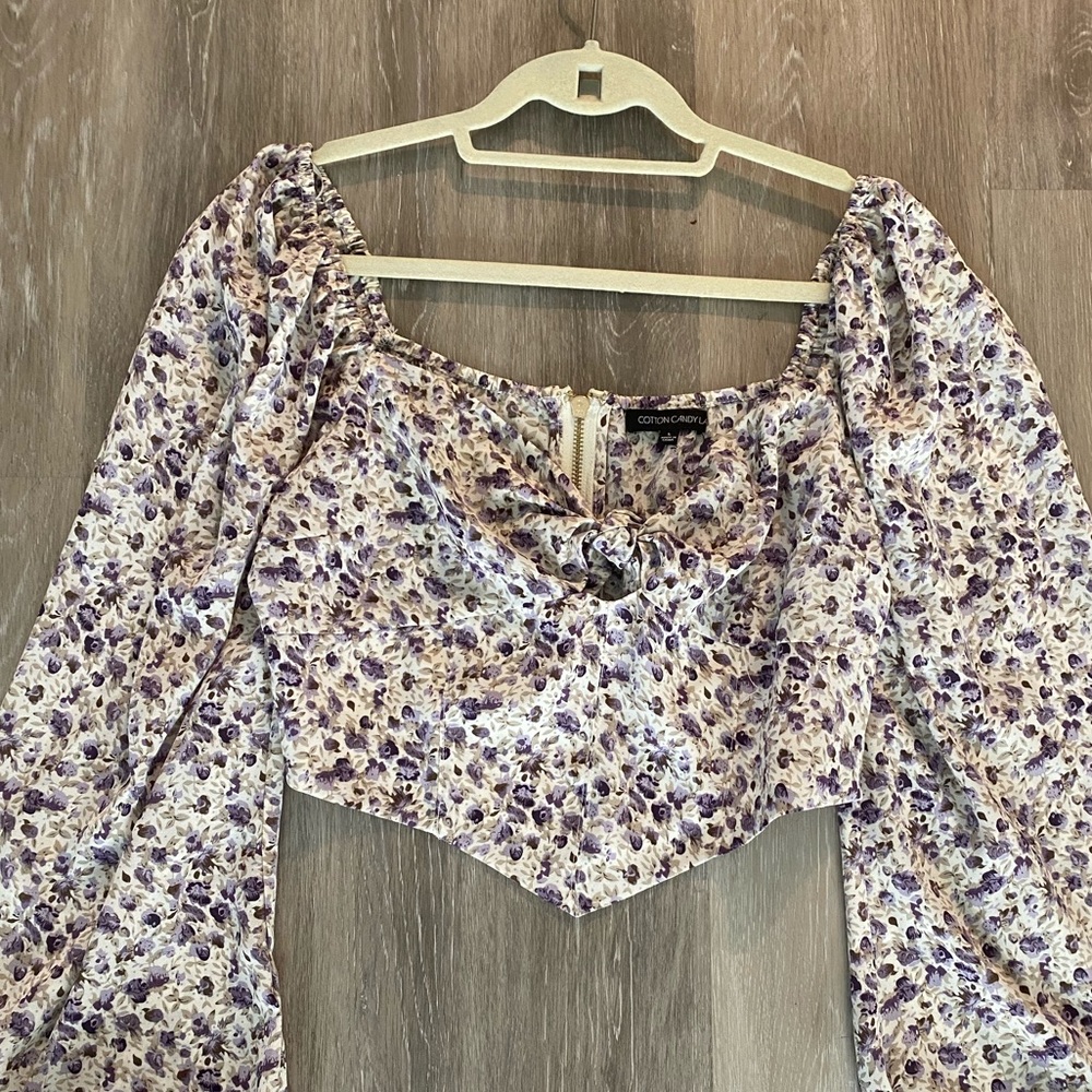 Cotton Candy SZ L Floral Blouse
